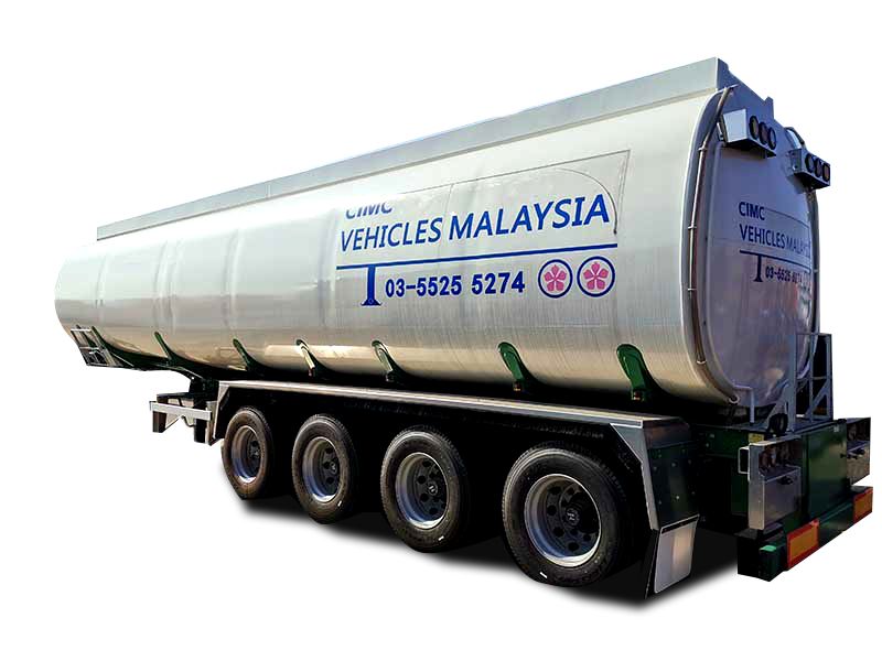 Stainless steel liquid tank semi trailer 50m³ single compartment