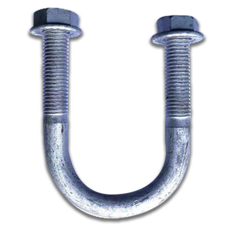 U-bolts and hexagonal flange lock nuts